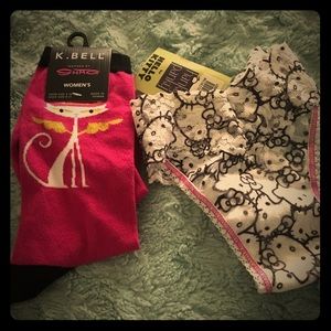 Hello Kitty Hanky Panky Shag devil angel socks